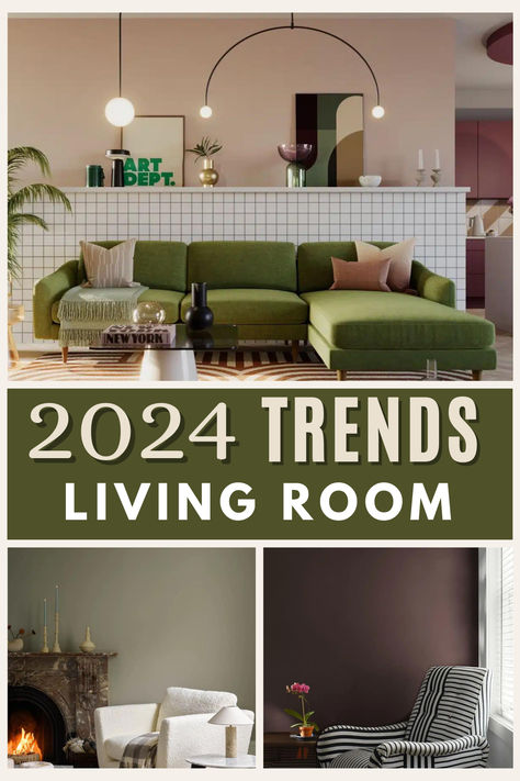 Whilst colour is a biggie when it comes to living room trends this year, I spoke with a range of interior designers to get their first hand views on the trends we should expect to see in 2024. Click To Explore 2024 Trends >> Living Room Inspiration Colourful, Modern Fun Living Room, Best Sofa Colours Living Rooms, Small Living Room Sofa Design, Living Room Trends For 2024, Color Couch Living Room Ideas, Interior Design Green Sofa, Coloured Living Room Ideas, Living Room With Different Color Couches