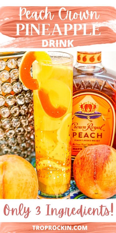 99 Peaches Drink Recipes, Easy Peach Cocktail Recipes, Crown Peach Beach Drink, Peach Champagne Drink, Peach Paul Masson Mixed Drinks, Mixed Drinks With Peach Crown Royal, Peach Beach Drink With Peach Crown, Peach Crown Royal Drink Recipes Easy, Peach Mixed Drinks Alcohol