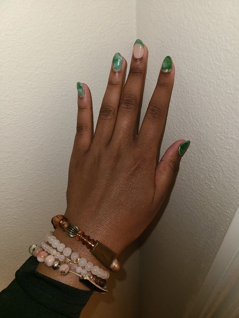 Short Nails Marble, Nail Inspo Dip Powder, Cute Nails Dip Powder, Green Acrylic Nails Short, Nail Inspo Dip, Short Marble Nails, Green Nails Short, Nails Marble, Green Acrylic Nails