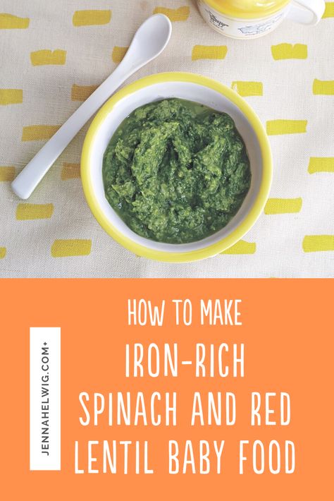 Get the simple recipe for iron-rich red lentil and spinach baby food. #babyfoodrecipes #ironrecipesforbaby #proteinrecipesforbaby Lentil Baby Food Recipe, Spinach Baby Food, Iron Rich Baby Food, Baby Spinach Recipes, Red Lentil Recipes, Healthy Baby Food, Weaning Recipes, Beef Casserole Recipes, Organic Baby Food