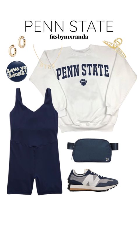 Penn State Dorm Room, Penn State Outfits, Penn State Game Day Outfits, Penn State Clothes, Penn State Game Day, Penn State Dorm, Penn State Game, Girl Exercise, College Gameday Outfits