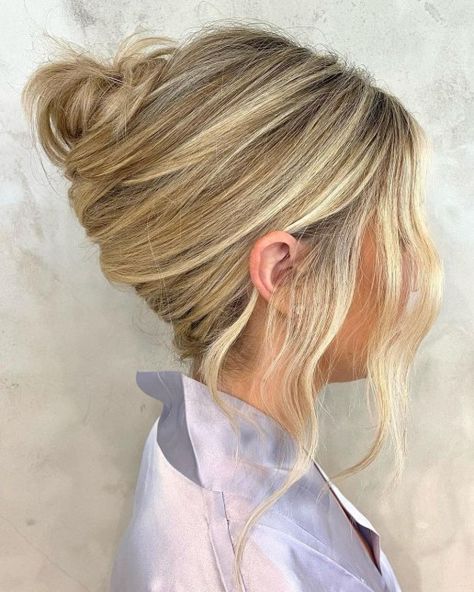 French Roll Updo, Modern Updo, Bridesmaid Hair Inspo, French Roll Hairstyle, Bridemaids Hairstyles, French Roll, Roll Hairstyle, Guest Hair, Bridesmaid Hair Makeup