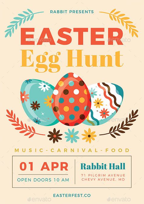 Easter Egg Hunt Flyer Easter Egg Hunt Poster, Easter Fundraiser, Easter Advertising, Hunter Illustration, Easter Egg Hunt Flyer, Adult Easter Egg Hunt, Easter Poster Design, Easter Flyer, Easter Flyers