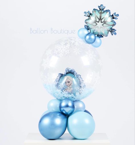 Frozen Balloon Centerpieces, Frozen Party Balloons, Frozen Balloon Bouquet, Frozen Balloons, Frozen Bubbles, Balloon Gifts, Frozen Bday Party, Frozen Party Decorations, Elsa Birthday