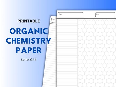 Organic Chemistry Paper | Printable Chemistry Drawing, Chemistry Paper, Hexagon Grid, Date Topics, Functional Group, Molecular Structure, Grid Layouts, Paper Printable, Organic Chemistry