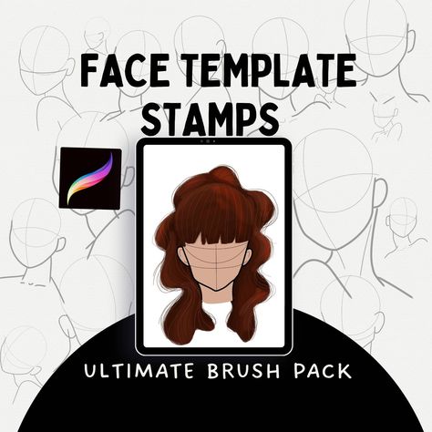 ✅⬆️CLICK THE LINK!!⬆️ Procreate stamps for face drawing - instant download. A set of 100+ high-quality stamps to help you create beautiful faces in your digital art. #art #craft . #Croquis #Face_Drawing_Template #Practice_Shading #Anime_Nose Face Drawing Template, Practice Shading, Procreate Face, Calligraphy Templates, Anime Nose, Face Stencils, Emotion Faces, Face Template, Scrapbook Boys