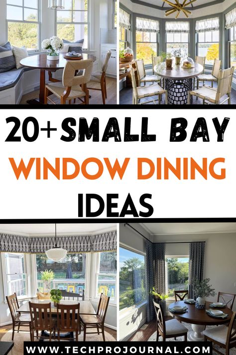 If you want a cozy spot in your dining room, try small bay window dining ideas for a charming setup. These small bay window dining ideas offer clever ways to create a comfortable and stylish dining nook! Glass Dining Table Decor, Small Bay Window, Bay Window Dining, Small Dining Room Ideas, Dark Brown Walls, Rustic Dining Room Table, Small Dining Room, Bohemian Dining Room, Simple Benches