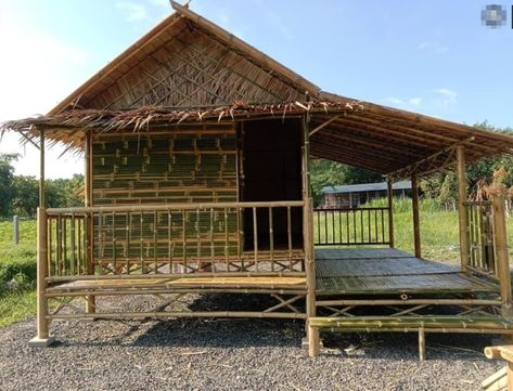 Bamboo Hut House, Split Level House Design, Resort Hotel Design, Small House Design Kerala, Bamboo Building, Philippine Houses, Hut House, Bamboo House Design, Shed To Tiny House