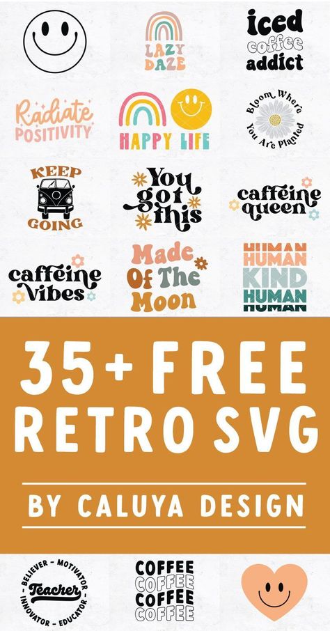 https://www.etsy.com/shop/ARugs?ref=shop_sugg Cute Cricut Signs, Free Hippie Svg Files For Cricut, Cute Svgs For Shirts, Fun Svg Files Free, Free Groovy Retro Fonts, Cute Cricut Gift Ideas, Svg Cricut Files, Vinyl Yeti Cup Ideas, Free Retro Fonts For Cricut