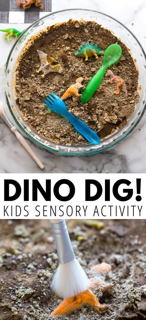 Fossils Activities, Dinosaur Activity, Kids Sensory Activities, Dino Dig, Dinosaur Activities Preschool, Dinosaur Projects, Dinosaur Dig, Activity For Preschool, Dinosaurs Preschool