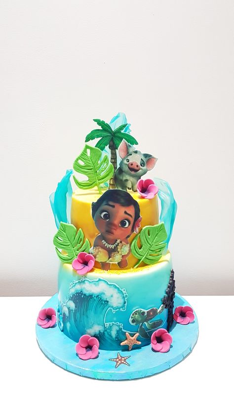 Moana Cakes, Moana Birthday Decorations, Bday Treats, Moana Birthday Party Theme, Moana Cake, Baby Moana, Moana Birthday Party, Fifth Birthday, Moana Birthday