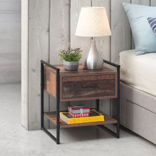 Rustic Nightstand, Bedside Tables Nightstands, Side Table With Drawer, Wood Headboard, Bedside Cabinet, Bedroom Night Stands, Bedroom Furniture Sets, Coffee Table With Storage, Bedroom Set