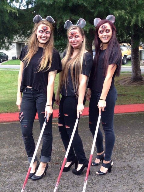 Halloween Costumes For 3 Scary, Best Scary Halloween Costumes, Funny Group Halloween Costumes, Halloween Costumes Women Scary, Mummy Halloween Costume, 3 People Costumes, Sibling Halloween Costumes, Costumes Scary, Three Blind Mice