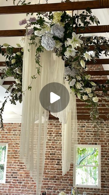 Heritage Floral Co. | Sydney wedding florist on Instagram: "How the little details really do make a difference 👇🏼  When planning for this ceiling installation, we could have gone with $30 fabric, but we chose the $250 crinkled silk to give the most light and airy movement possible.  And it really paid off!  Would you like an installation with fabric drapery? Enquire at heritagefloralco.com ✨" Floral Ceiling Installation, Wedding Drapery, Ceiling Installation, Paid Off, Sydney Wedding, Drapery Fabric, Wedding Florist, Make A Difference, Florist