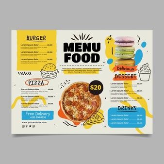 Restaurant Card Design, Kids Menu Design, Frozen Food Labels, Mexican Food Menu, Cafe Branding Design, Restaurant Card, Healthy Restaurant Food, Brochure Food, Kids Graphic Design