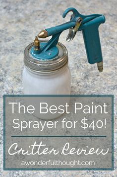 The Best Paint Sprayer - Critter Sprayer Review #homeimprovement #paintsprayer #paintingcabinets #awonderfulthought Paint Sprayer Reviews, Best Paint Sprayer, Homemade Cleaning, Best Paint, Cleaning Recipes, Paint Sprayer, Diy Pallet Projects, Painting Kitchen Cabinets, Home Repairs