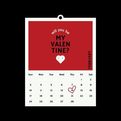 Valentine Day Calendar, Valentine's Day Poster Design, Calendar Graphic, Valentines Day Post, Images For Valentines Day, February Calendar, Valentine Poster, Valentine Words, Arrow Heart