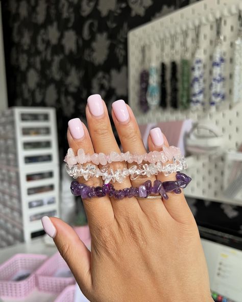 pretty lil stacks 💕✨🌸 i LOVE seeing the bracelets stacks you create & feeling their good energy 😍💫 shop our range of crystal bracelets at www.mysacredsoul.co.uk #bracelets #crystalhealing #crystalbracelet #crystalbracelets #crystaljewelry #crystaljewellery #crystalaccessories #crystalhealingjewelry #crystalsforbeginners #crystalsuk #crystalshop #crystalshopuk Crystal Accessories, Good Energy, Crystal Shop, Bracelet Stack, Crystal Bracelets, Crystal Jewelry, Crystal Healing, I Love, Energy