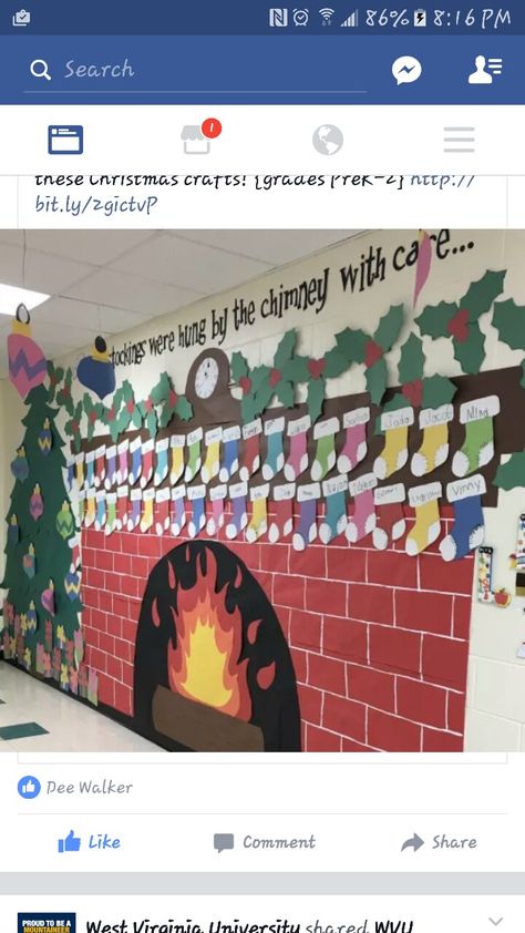 Christmas Anchor Charts, Dramatic Play Preschool, Diy Classroom, Diy Fireplace, Christmas Classroom, Christmas Fireplace, Teaching Preschool, Butcher Paper, Dramatic Play