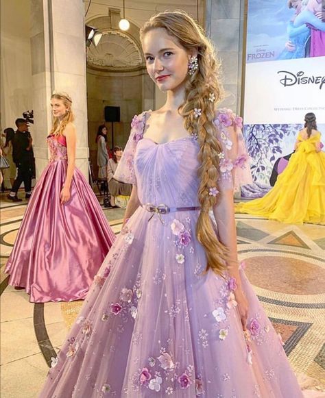 Rapunzel Fancy Dress, Disney Princess Inspired Dresses, Tangled Dress, Disney Princess Inspired Outfits, Princess Inspired Outfits, Disney Dress Up, Fairytale Gown, Celebrity Casual Outfits, Disney Princess Dresses