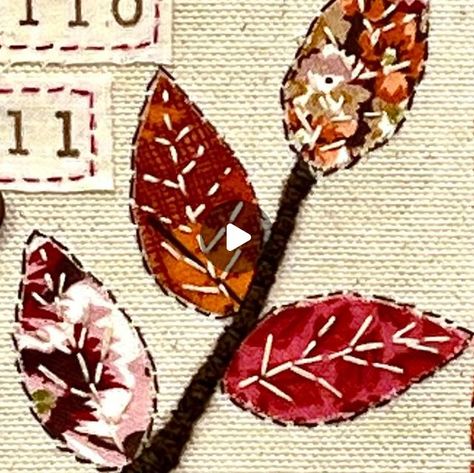 Cat Hand on Instagram: "Simple slow stitch fun, using fabric scraps! Full tutorial is available on my YouTube channel - link in profile. 😊 #slowstitch #slowstitching #cardmaking #cat_handart" Using Fabric Scraps, Collage Fodder, Cat Hand, Slow Stitching, My Youtube Channel, Fabric Scraps, Roxy, Hand Stitching, Autumn Leaves