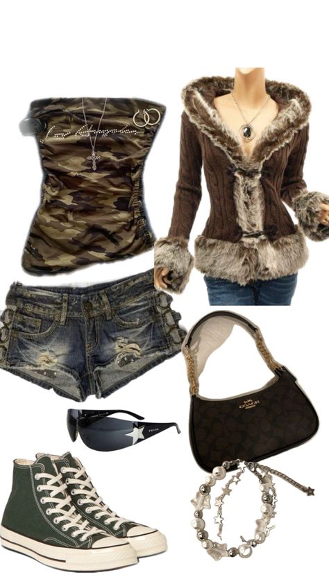 Y2k Country Outfit, Cheetah Print Outfits, Mcbling Fashion, Trashy Outfits, 2000s Outfit, Gyaru Fashion, Outfits Y2k, 2000s Fashion Outfits, Y2k Clothing