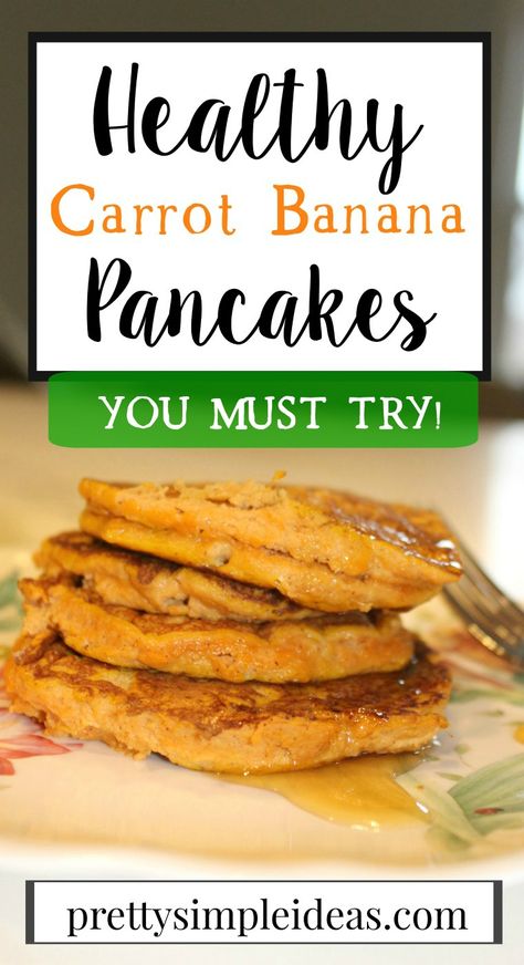 Carrot Pancakes, Easy Banana Pancakes, Favorite Breakfast Recipes, Pancakes Healthy, Healthy Food Blogs, Banana Healthy, Paleo Breakfast, Banana Pancakes, Healthy Alternatives