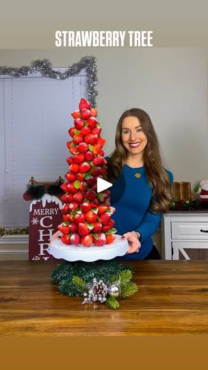 1.3K views · 1.2K reactions | STRAWBERRY TREE 🍓🎄This food idea would be a great addition to your Christmas gathering!  A healthy appetizer😋

SUPPLIES:
-Strawberries
-Toothpicks
-Foam cone
-Saran wrap
-Mint leaves
-Swerve confectioners 

DIRECTIONS:
1. Wash strawberries.
2. Saran wrap your cone so the strawberries won’t touch the foam.
3. Stick toothpicks into cone and then push in the strawberries until your entire cone is covered.
4. Insert mint leaves in between strawberries.
5. Sprinkle swerve confections over the top for a fallen snow look. 

#strawberrytree #strawberrychristmastree #christmasfood #christmasfoodideas #christmasappetizers #healthychristmas #christmasrecipes #christmastree #christmasdecor #christmasdecorations | Kaitlyn Anderson Wash Strawberries, Strawberry Christmas Tree, Strawberry Christmas, Veggie Christmas, Strawberry Tree, Healthy Appetizer, Saran Wrap, Charcuterie Board Ideas, Cone Christmas Trees