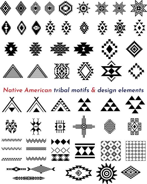 Download the native american tribal motifs and design elements 22921148 royalty-free Vector from Vecteezy for your project and explore over a million other vectors, icons and clipart graphics! Native Patterns Design, Native American Designs Pattern Ideas, Native Design, Motif Design, Native American Art, Pattern Art, Design Elements, Nativity, Vector Art