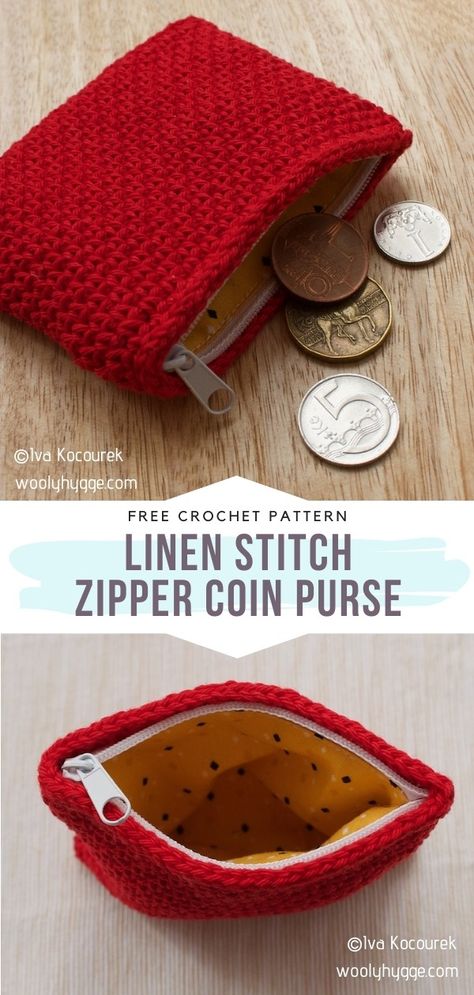 Free Crochet Pattern Coin Purse, Crochet Zipper Coin Purse, Crochet Change Purse Pattern, Crochet Pouch Free Pattern Coin Purses, Crochet Coin Purse With Zipper, How To Crochet A Coin Purse, Crochet Wallet With Zipper, Small Crochet Bags Free Patterns Coin Purses, Crocheted Coin Purse Free Pattern