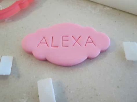 Fondant Name Plaque Fondant Name Plaque, Fondant Letters, Icing Recipes, Birthday Sash, Fondant Cake Topper, Name Plaque, Cake Board, Just Cakes, Cake Icing