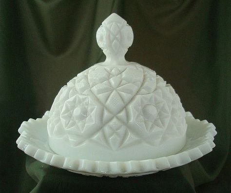 butter domes | Fostoria Winburn Round Milk Glass Butter Dish Glass Butter Dish, Cheese Dome, Under The Dome, Cheese Dishes, Butter Cheese, Butter Dish, Yes Please, Milk Glass, Home Ideas