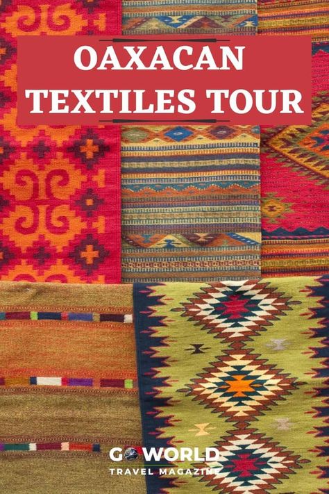 Get to know Oaxaca, Mexico and its colorful traditions with a tour of the Oaxacan textile craft and the artisans who create them. #Oaxaca #Oaxacantextiles Oaxacan Textiles, Royal Wall, Oaxaca Mexico Travel, Baroque Wall, Tourism Design, Mexican Rug, Textile Craft, Craft Retreat, Mayan Cities