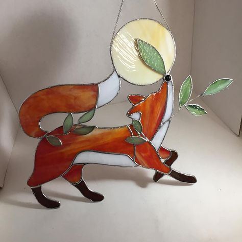 Stained Glass Fox, Disney Stained Glass, Stained Glass Hanging, Stained Glass Patterns Free, Mosaic Stained, Stained Glass Window Panel, Stained Glass Jewelry, Stained Glass Christmas, Stained Glass Flowers