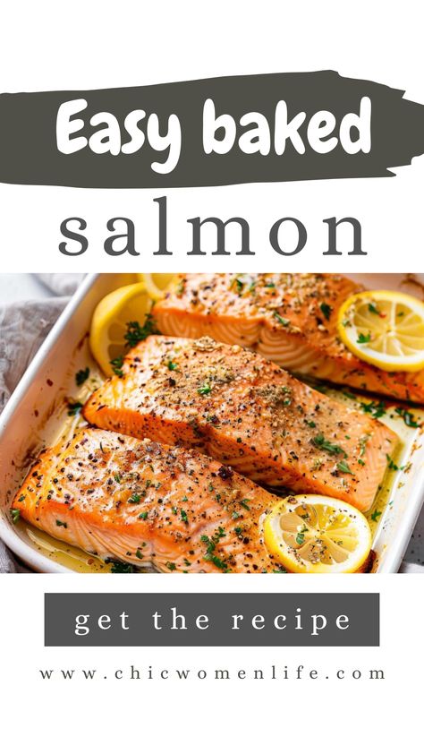 Easy baked salmon Quick Salmon Recipes, Bake Salmon, Oven Salmon, Quick Salmon, Healthy Salmon, Easy Salmon, Baked Salmon Recipes, Easy Baked Salmon, Weekend Meals