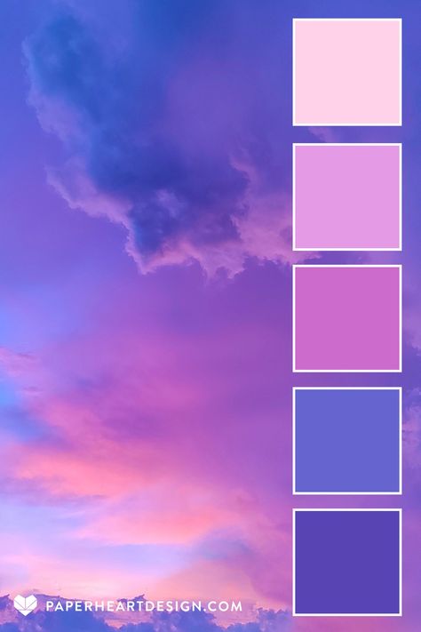 Pink Ombre Color Palette, Pastel Branding Design, Sweet Color Palette, Purple Pastel Color Palette, Branding Design Fashion, Sky Color Palette, Dreamy Color Palette, Sunset Color Palette, Purple Palette