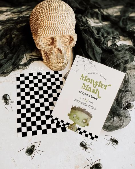 Spooky season is upon us! Celebrate your little dude’s birthday or kids Halloween party with our adorable ‘Frankenstein Monster Mash’ Collection 🕸️💚— Do-It-Yourself Digital Templates — Ready to edit, download and print in just a few minutes! Click links in Bio ♡ . . . #firstbirthdayparty #1stbirthdayparty #1stbirthdayinvitation #invitation #birthdayinvitation #templett #diytemplate #diyinvitation #everythingbyelleco #halloweenparty #halloweenbirthday #halloweeninvitation #halloweenpartydeco... Monster Mash Party, Halloween First Birthday, Kids Halloween Party, Frankenstein Monster, Halloween 4, Digital Templates, Monster Mash, Birthday Halloween Party, Halloween Monster