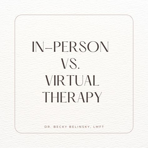 In-Person vs. Virtual Therapy Private Practice Therapy, Therapist Office, Physical Disabilities, Physical Space, Mental Health Care, Online Therapy, Private Practice, Video Conferencing, Effective Communication