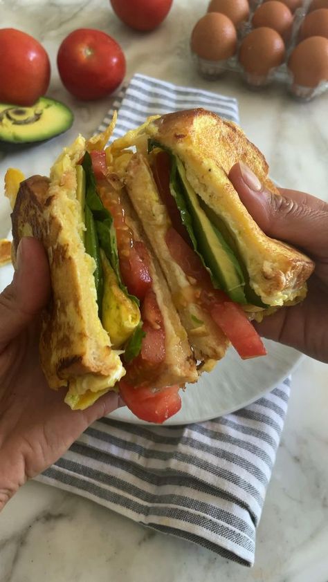 Sandwich Recipes Videos, Sweet Sandwiches, Breakfast Egg Sandwich, Healthy Sandwich Recipes, Resipi Kek, Egg Sandwich, Resep Diet, Healthy Breakfast Recipes Easy, Healthy Sandwiches