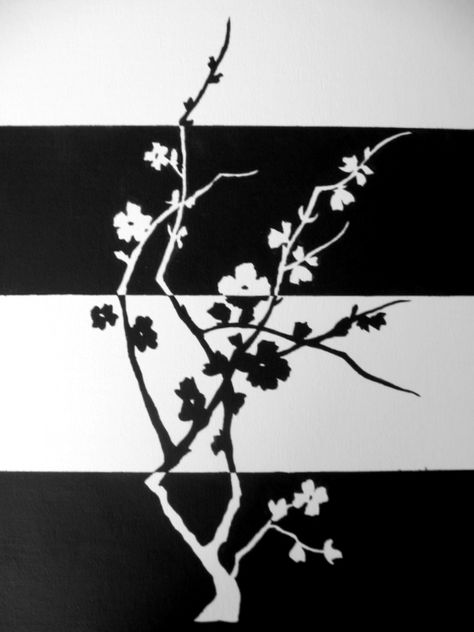 I like this artwork because it shows contrast through the use contradiction of the white and black colors. by michellelynn89 Contrast Drawing Ideas, Principles Of Design Contrast, Negative Space Graphic Design, Contrast Drawing, Contrast Art, Black And White Contrast, Tinta China, Shadow Art, Principles Of Design