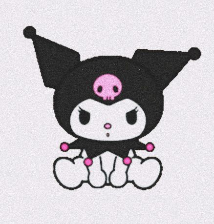 @sanrio Sanrio Kuromi Drawing, Kurmio Sanrio Drawing, Cute Drawings Kuromi, Kuromi Painting Canvas, Kuromi Drawing Easy, Kuromi Desenho, Kuromi Sketch, Drawing Kuromi, Sanrio Sketch