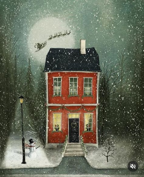 Vintage Christmas Pictures Scene With Mailbox And House, Christmas Carol Poster Art Prints, Christmas Art Large, Winter Fireplace Art, Cozy Christmas Artwork, London Christmas Art, Classic Christmas Artwork, Advocate Art London Christmas, Christmas Illustration Art Prints