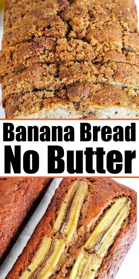 Dairy free banana bread recipe no butter needed is here. Alternatives to butter in baked goods are many. Make homemade or with cake mix. Banana Bread Recipe No Butter, No Butter Banana Bread, Dairy Free Banana Bread, Banana Zucchini Muffins, Butter Banana Bread, Almond Milk Yogurt, Savoury Biscuits, Easy Banana Bread Recipe, Breakfast Choices