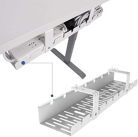 Under Desk Cable Management, Under Desk Cable, Cable Management Desk, Desk Cable Management, Cable Tidy, Cable Management Box, Organizer Office, Ventilation Design, Cable Tray