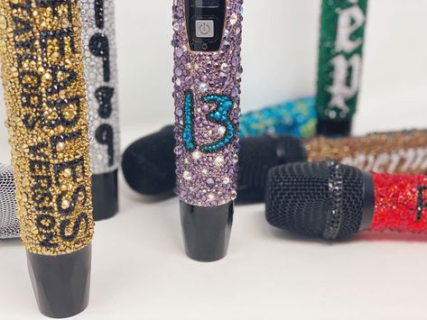 Decorate Microphone, Eras Tour Microphones, Taylor Swift Rhinestone, Taylor Swift Microphone Lover, Taylor Swift Microphone, Taylor Swift Easter Eggs, Taylor Swift With Microphone, Rhinestone Microphone, Bling Microphone