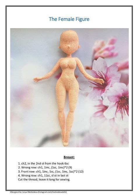 Crochet Bodies Free Pattern, Doll Body Crochet Pattern Free, Crochet Bodies, Crochet Doll Tutorial, African Dolls, Costume Sewing Patterns, Crochet Hair Accessories, Beginner Crochet Projects, Female Figure