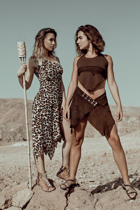 cave, fashion, cavemen, One Million Years B.C., prehistoric, desert, campaign, editorial, advertorial, fashion photo, model, photo, hot, art Stone Age Fashion, Prehistoric Outfit, Cavemen Costumes, Prehistoric Costume, Prehistoric Fashion, Cave People, Color History, Caveman Costume, Prehistoric Party