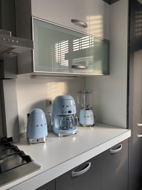 Smeg Kitchen Blue Smeg, Smeg Kitchen, Dream House, Light Blue, Blue, Quick Saves