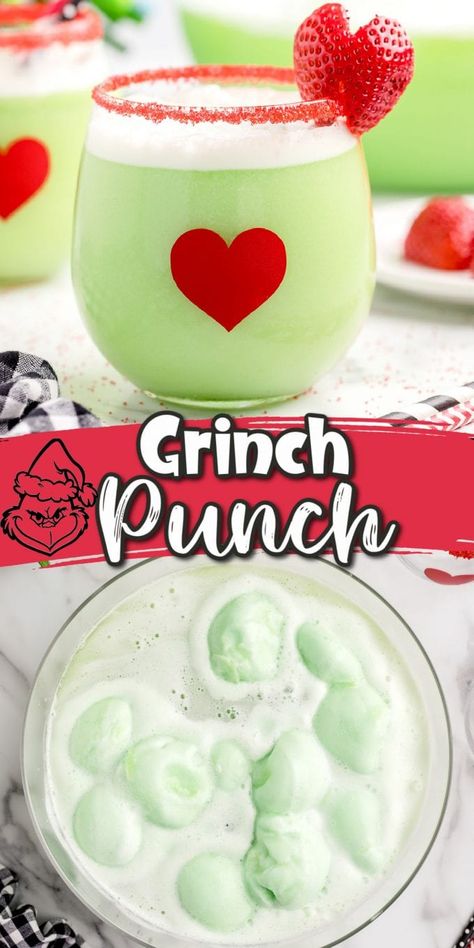 Grinch Recipes, Fun Christmas Drinks, Grinch Popcorn, Grinch Night, Grinch Drink, Grinch Punch, Xmas Drinks, Sherbet Punch, Green Punch