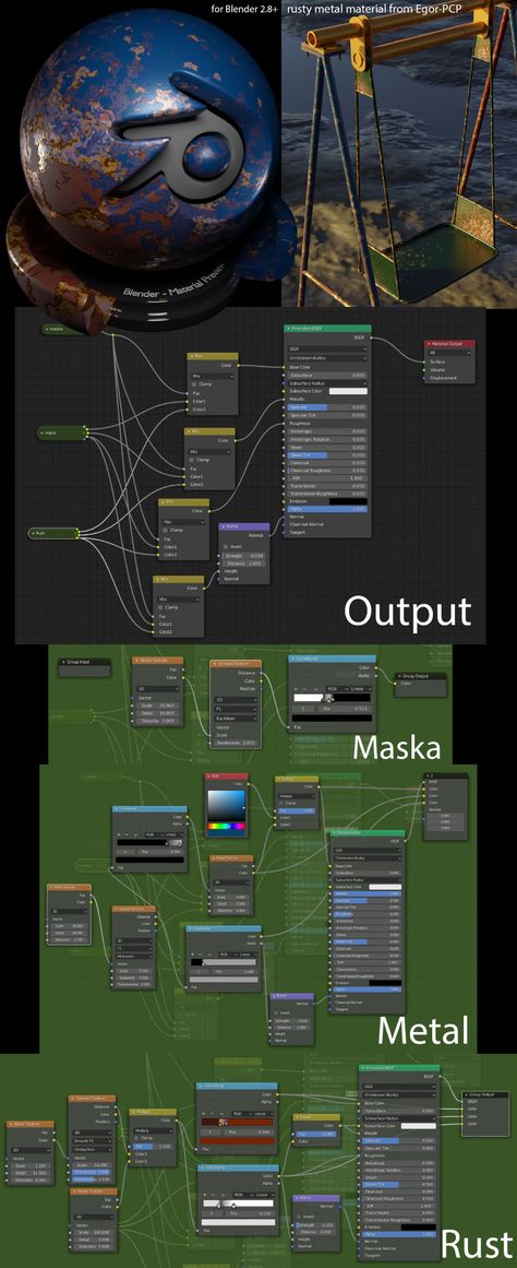 Blender 3d Materials, Blender Procedural Materials, Blender Shader Nodes, Blender Material Nodes, Blender 3d Art, Blender 3d Tutorial, Blender Shader, Blender Hacks, Blender Texture